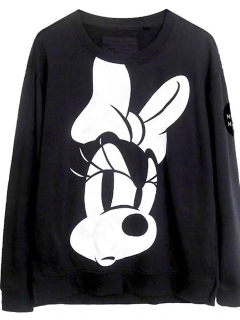 Disney Minnie Mouse Black and white close up pull over sweatshirt